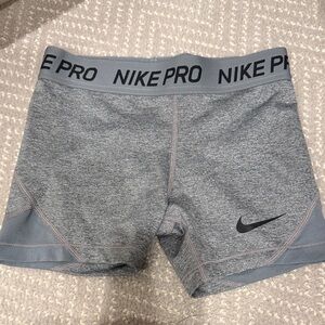 Nike Pro Heather Gray Training Shorts